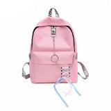 Girls Punk Lace-Up School Backpack