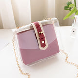 Women's Clear Casual Vinyl Crossbody Shoulder Bag