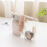 Women's Clear Casual Vinyl Crossbody Shoulder Bag