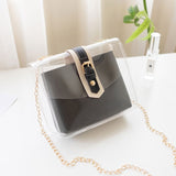 Women's Clear Casual Vinyl Crossbody Shoulder Bag