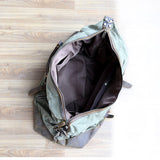 Men's Large Vintage Waxed Canvas Travel Duffel Bag