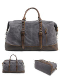 Men's Large Vintage Waxed Canvas Travel Duffel Bag