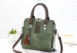 Women's Vintage Vegan Leather Medium Handbag