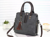 Women's Vintage Vegan Leather Medium Handbag