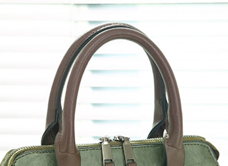 Women's Vintage Vegan Leather Medium Handbag