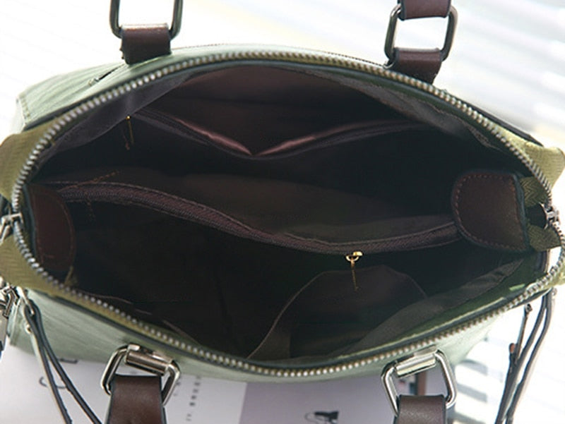 Women's Vintage Vegan Leather Medium Handbag