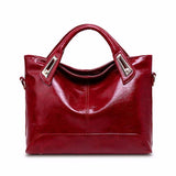 Women's Oil Wax Vegan Leather Hand Bag