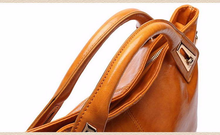 Women's Oil Wax Vegan Leather Hand Bag