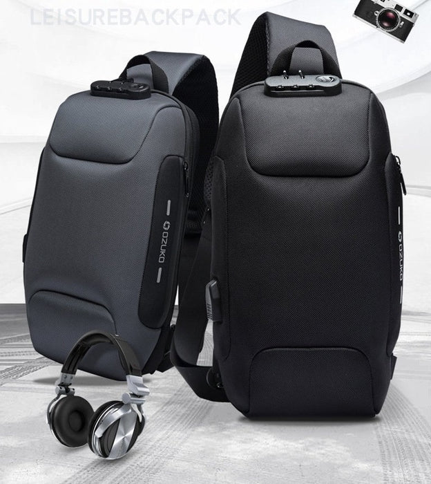 Uaskmeyt Anti Theft Sling Bag Sling Backpack with TSA Lock, Water Resistant  Shoulder Bag Crossbody Backpack
