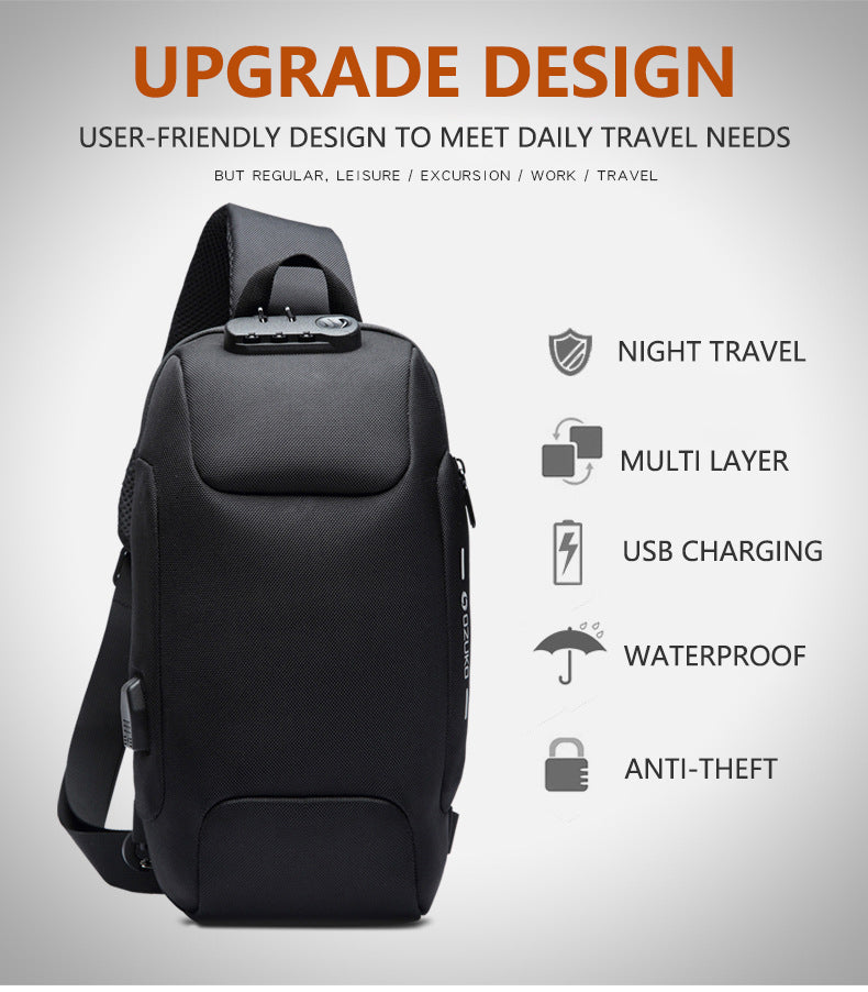 anti-theft travel backpack lock Black Smell Proof With | High Quality 1 x Double interlayer in the main pocket My Pacsafe anti-theft backpack locks