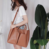 Women's Vegan Leather Big Casual Tote