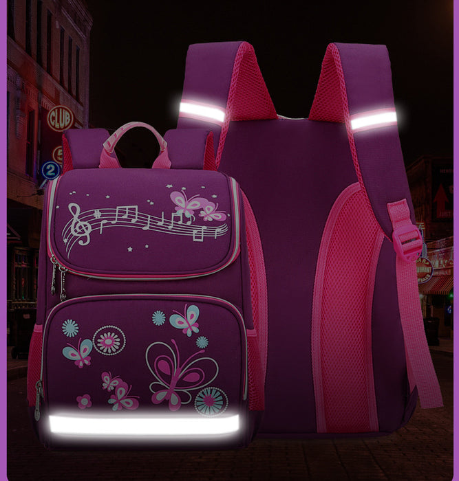 Girls 'Music and Butterflies' School Backpack