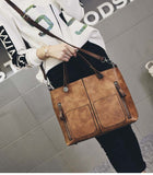 Women's Vintage Matte Stressed Casual Tote