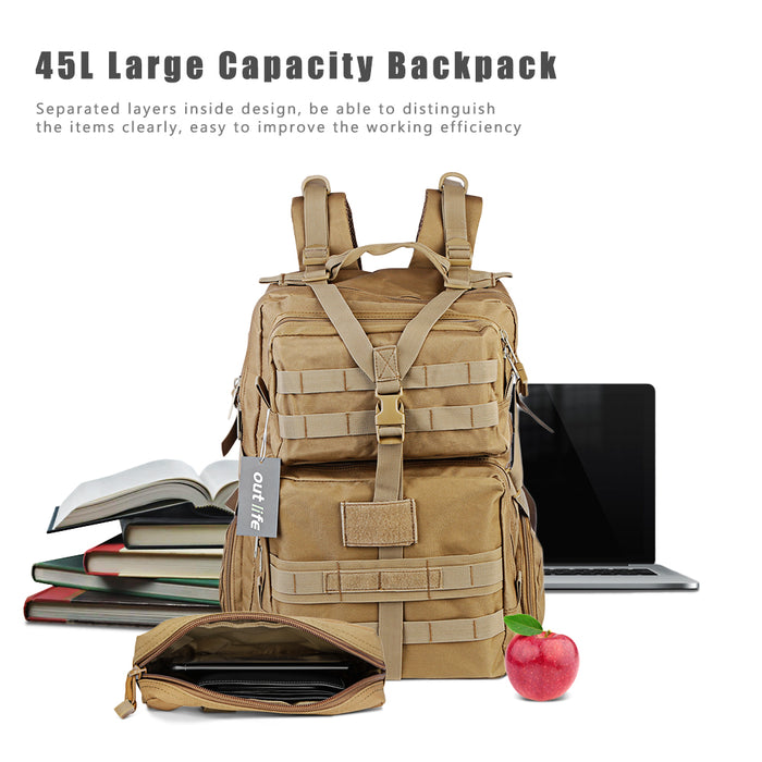 45L Molle Military 'Chaplain' Tactical Backpack