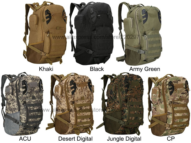 35L Modern Military MOLLE Tactical Army Backpack