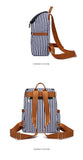 Women's Striped Canvas Backpack