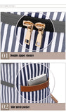 Women's Striped Canvas Backpack