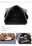 Women's Striped Canvas Backpack