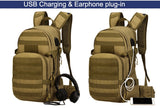 25L Molle Military Tactical Back with USB Charging