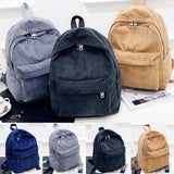 Women's Retro Corduroy Backpack