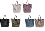 Women's Reversible Soft Cruelty Free Material Vegan Leather Tote Handbag