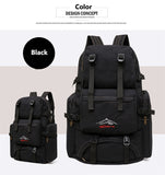 60L Large Canvas Camping Hiking Backpack