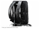 Men's Genuine Leather Travel Thin USB Charging Laptop Backpack