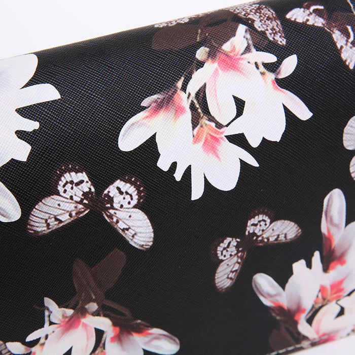 Women's 'Butterflies and Flowers' Small Shoulder Crossbody Bag