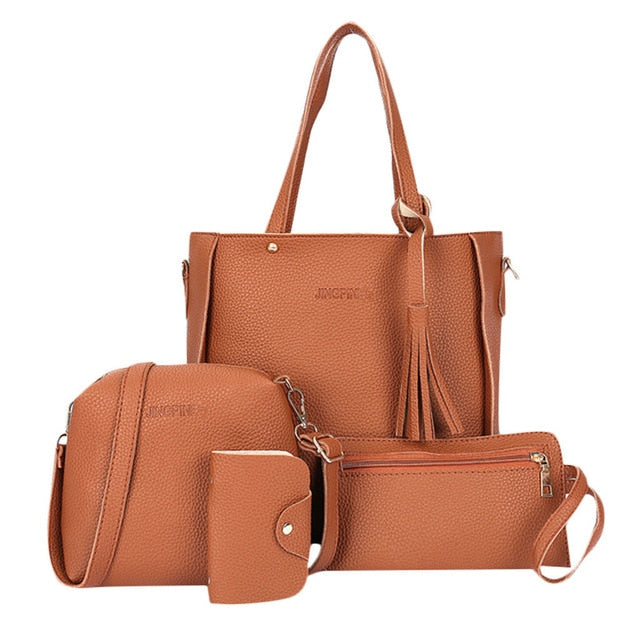 Women's Set of 4 Business Casual Handbag Mini Shoulder Bag