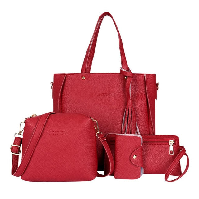 Women's Set of 4 Business Casual Handbag Mini Shoulder Bag