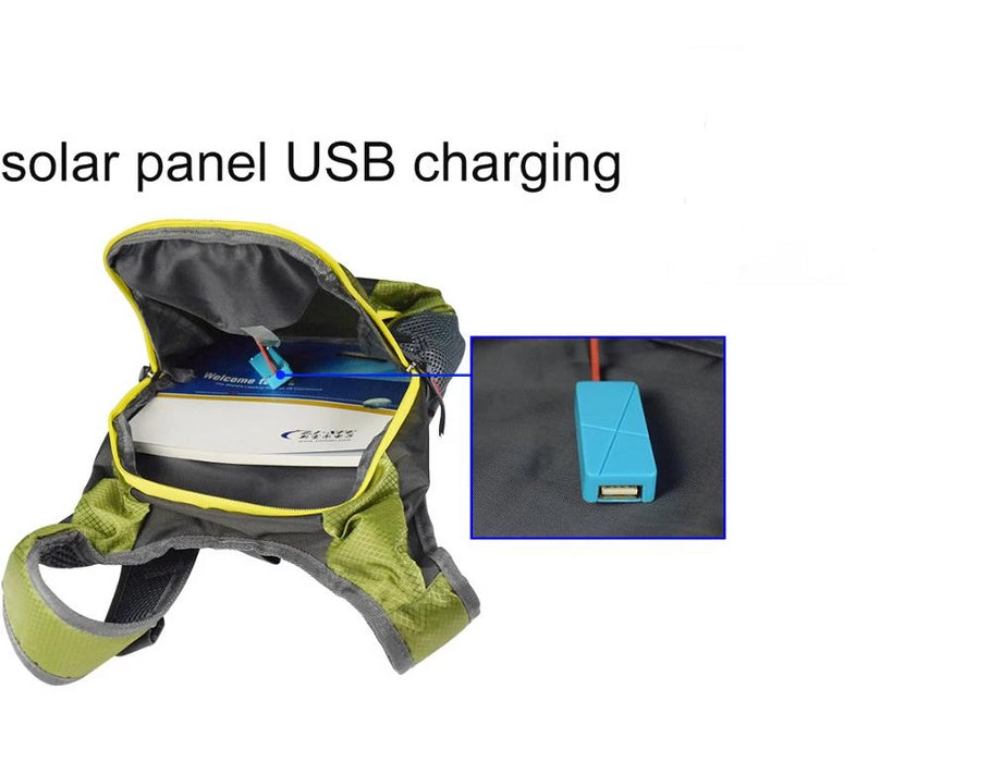 Ultralight Running Solar Powered Backpack with USB Charging