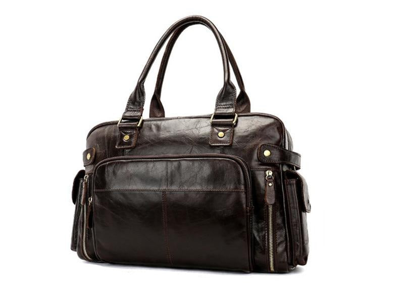 The Conductor Men's Small Leather Travel Hand Duffel Bag