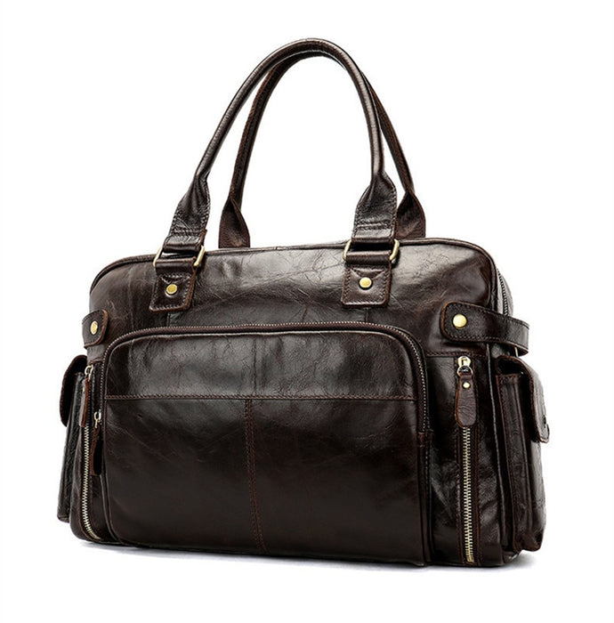The Conductor Men's Small Leather Travel Hand Duffel Bag