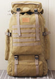 60L Large Military Molle Canvas Backpack