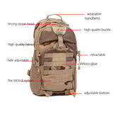 35L Tactical Camouflage Waterproof Military Molle Backpack