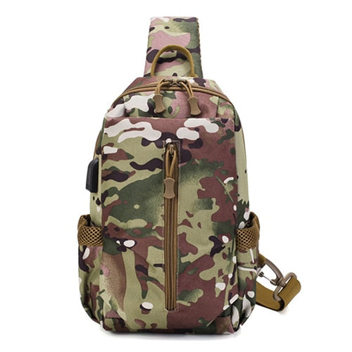 Military Style 5L Sling Backpack with USB Charging