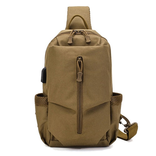 Military Style 5L Sling Backpack with USB Charging