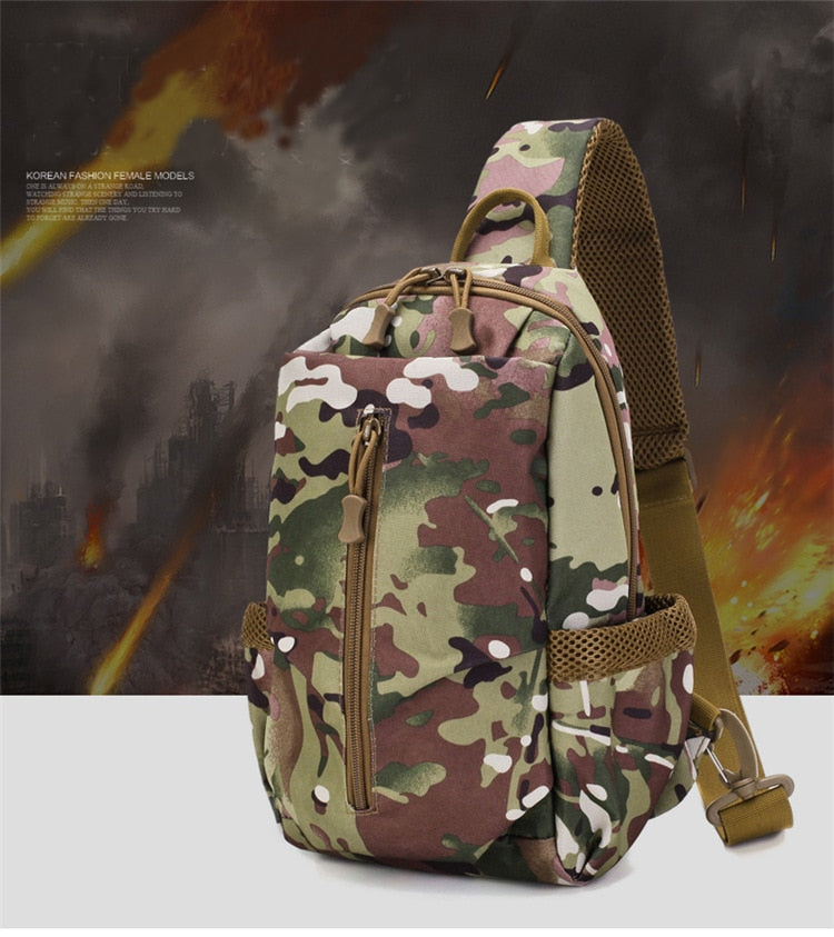 Military Style 5L Sling Backpack with USB Charging