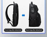 Men's Fashion 2 in 1 USB Charging Backpack Laptop