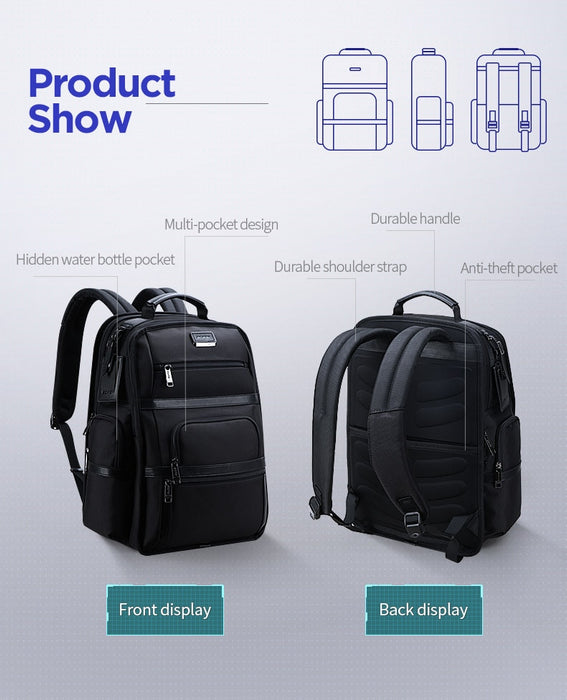 Men's Multi Function Business 15.6 Inch USB Charging Laptop Travel Backpack