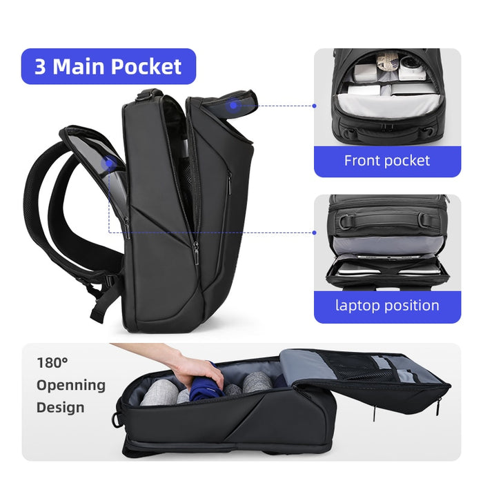 Mark Ryden YKK Zipper Equipped 15.6 Inch Anti Theft USB Charging Laptop Backpack