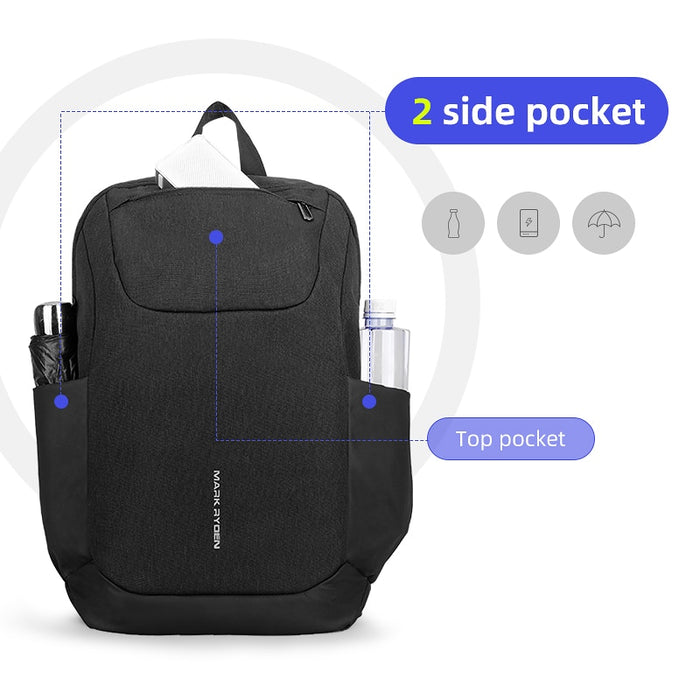 Mark Ryden 15.6 Inch Dual Side Pocket USB Charging Laptop Backpack