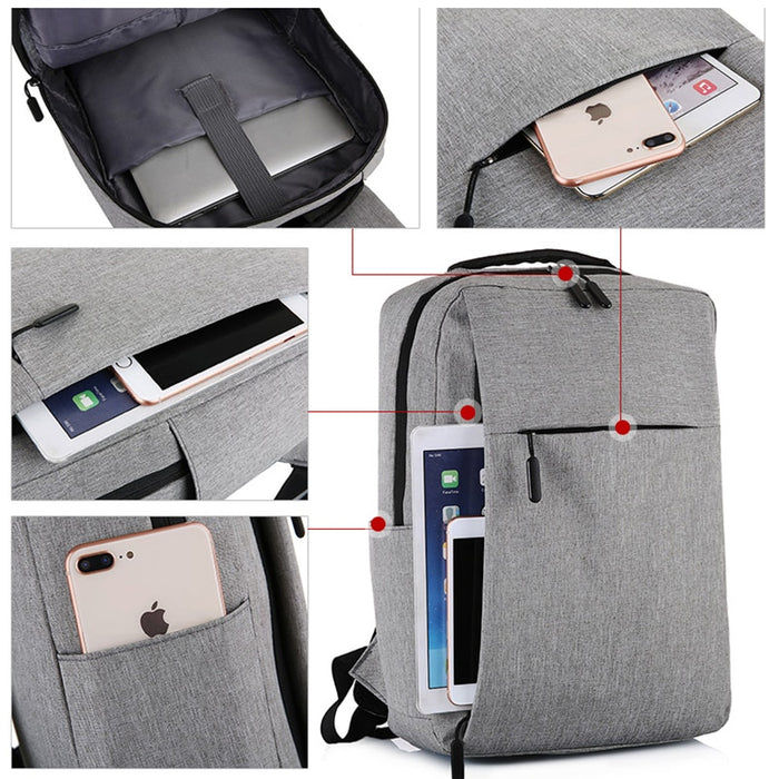 Classic USB Charging School Backpack