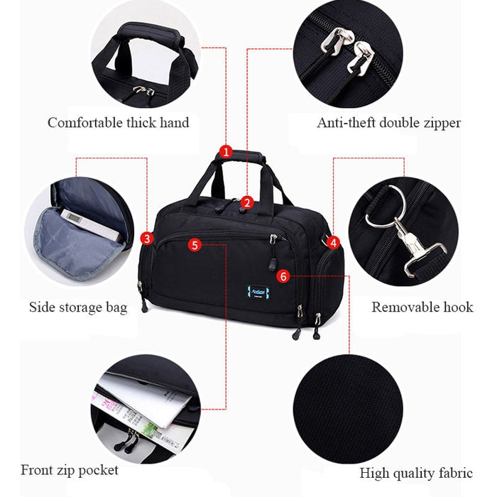 Unisex Waterproof Nylon Travel Casual Duffel Bag