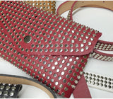 Women's Rivet Studded Leather Purse - Belt Bag