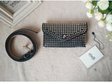 Women's Rivet Studded Leather Purse - Belt Bag