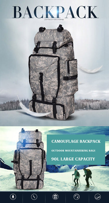 70L Large Camouflage Camping Trekking Backpack