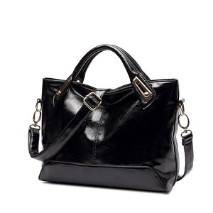 Women's Oil Wax Vegan Leather Hand Bag