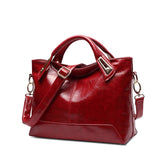 Women's Oil Wax Vegan Leather Hand Bag