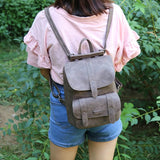 Women's Vegan Suede Leather Mini Backpack